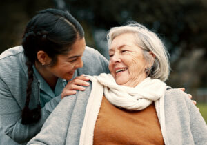 CareMatch vs. PerfectMatch caretaker with older woman